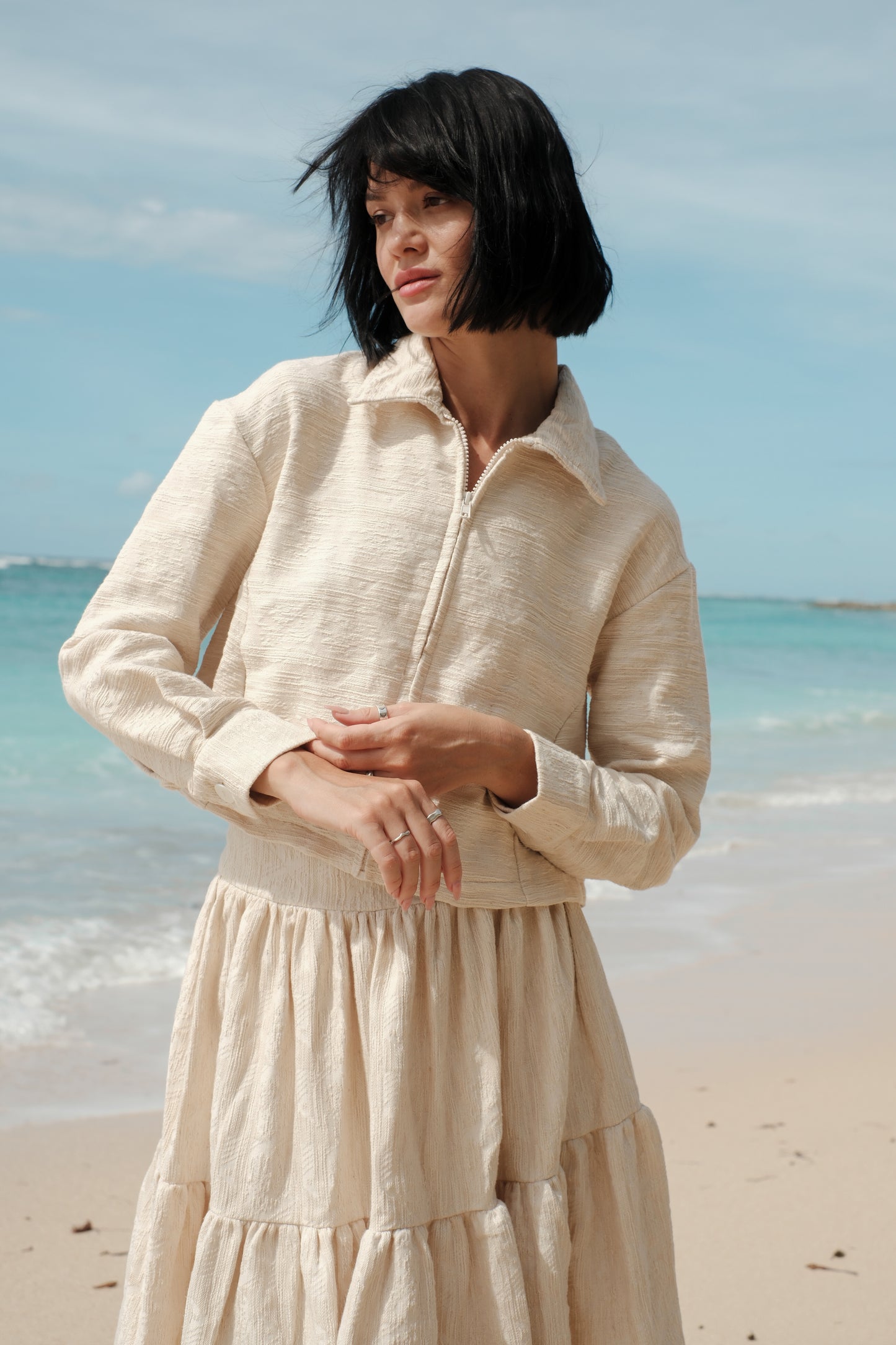 Žakárová řasená sukně