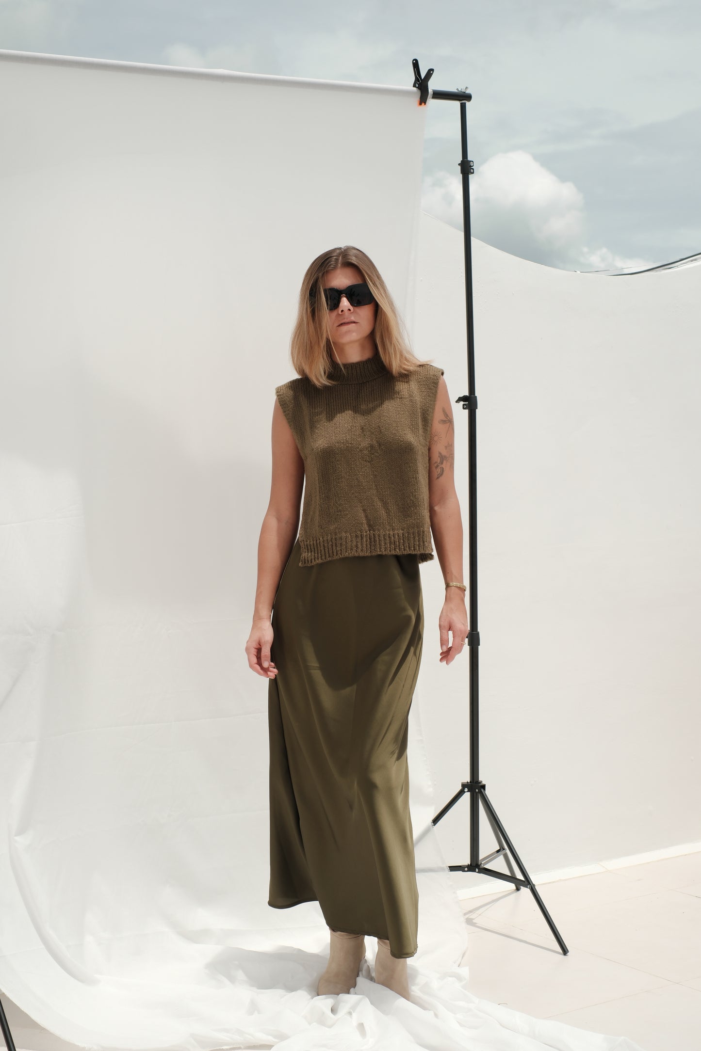 Mohérová vestička zelená