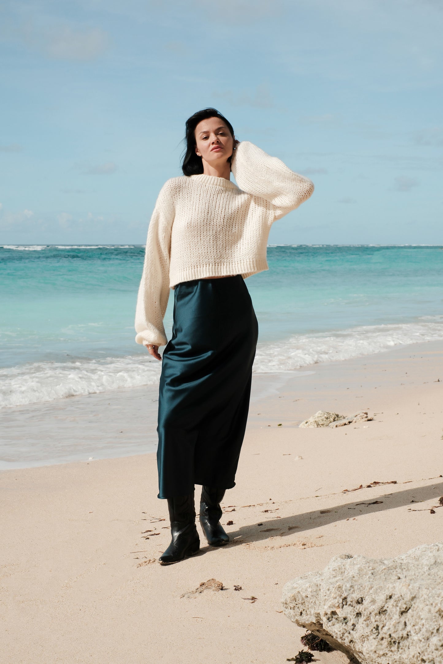 Mohérový svetr crop