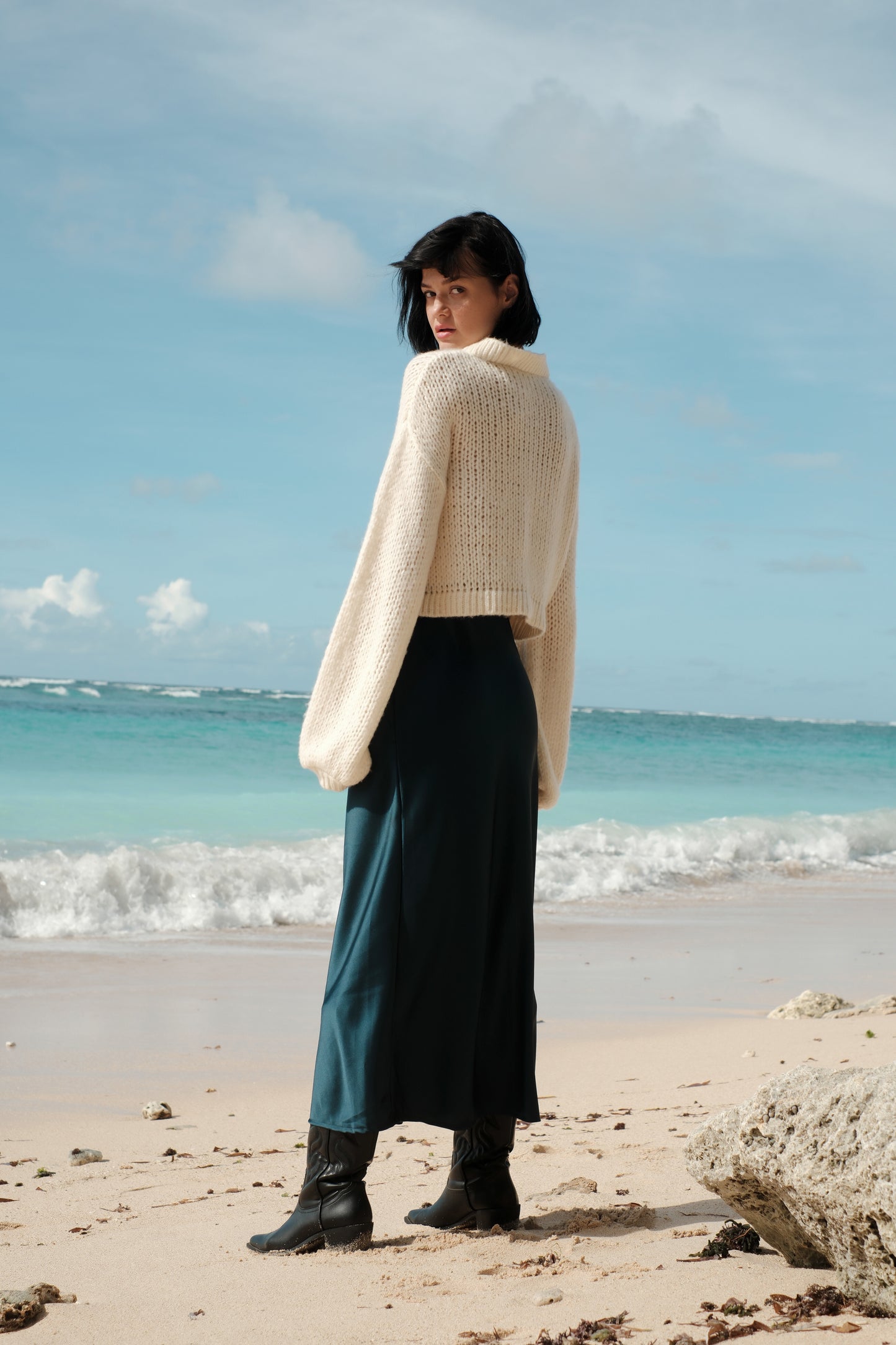 Mohérový svetr crop