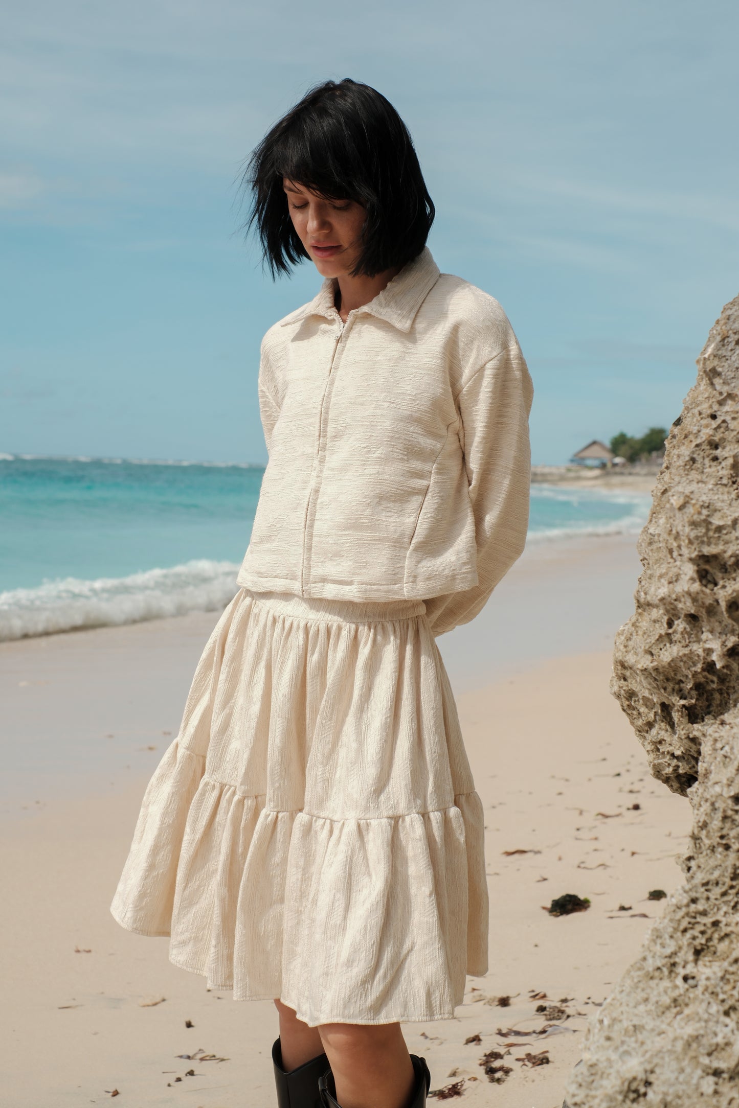 Žakárová řasená sukně