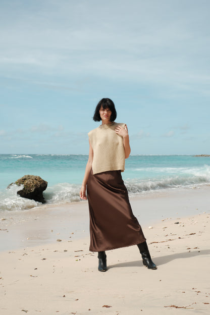 Mohérová vestička béžová