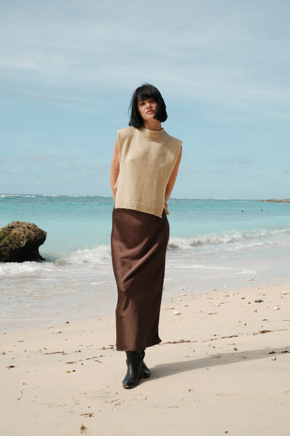 Mohérová vestička béžová