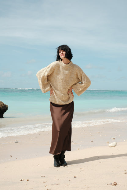 Svetr z přírodní příze béžový