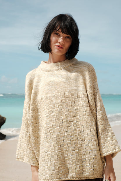 Svetr z přírodní příze béžový