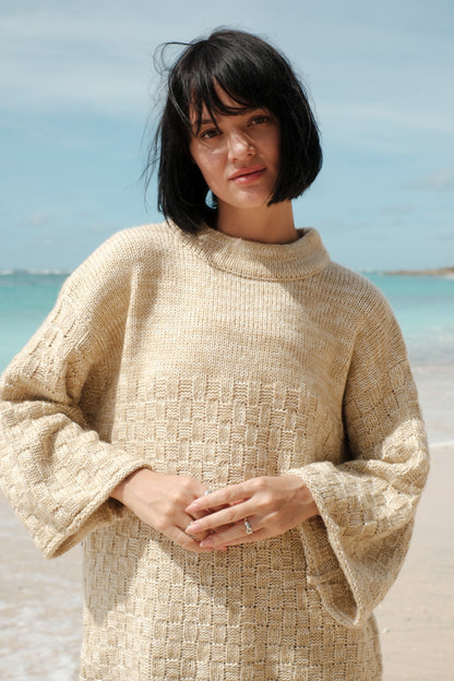 Svetr z přírodní příze béžový
