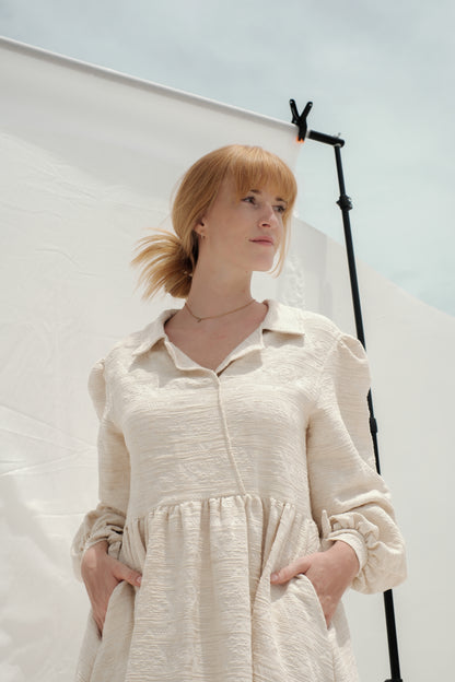 Žakárové šaty košilové