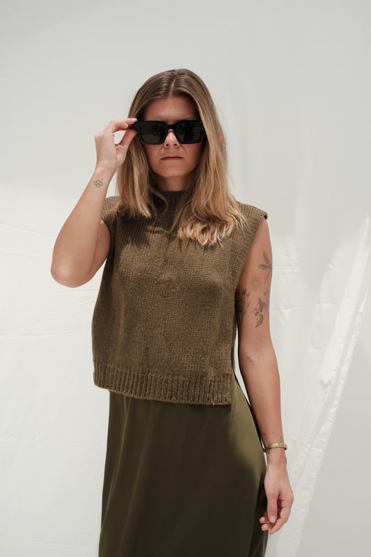 Mohérová vestička zelená