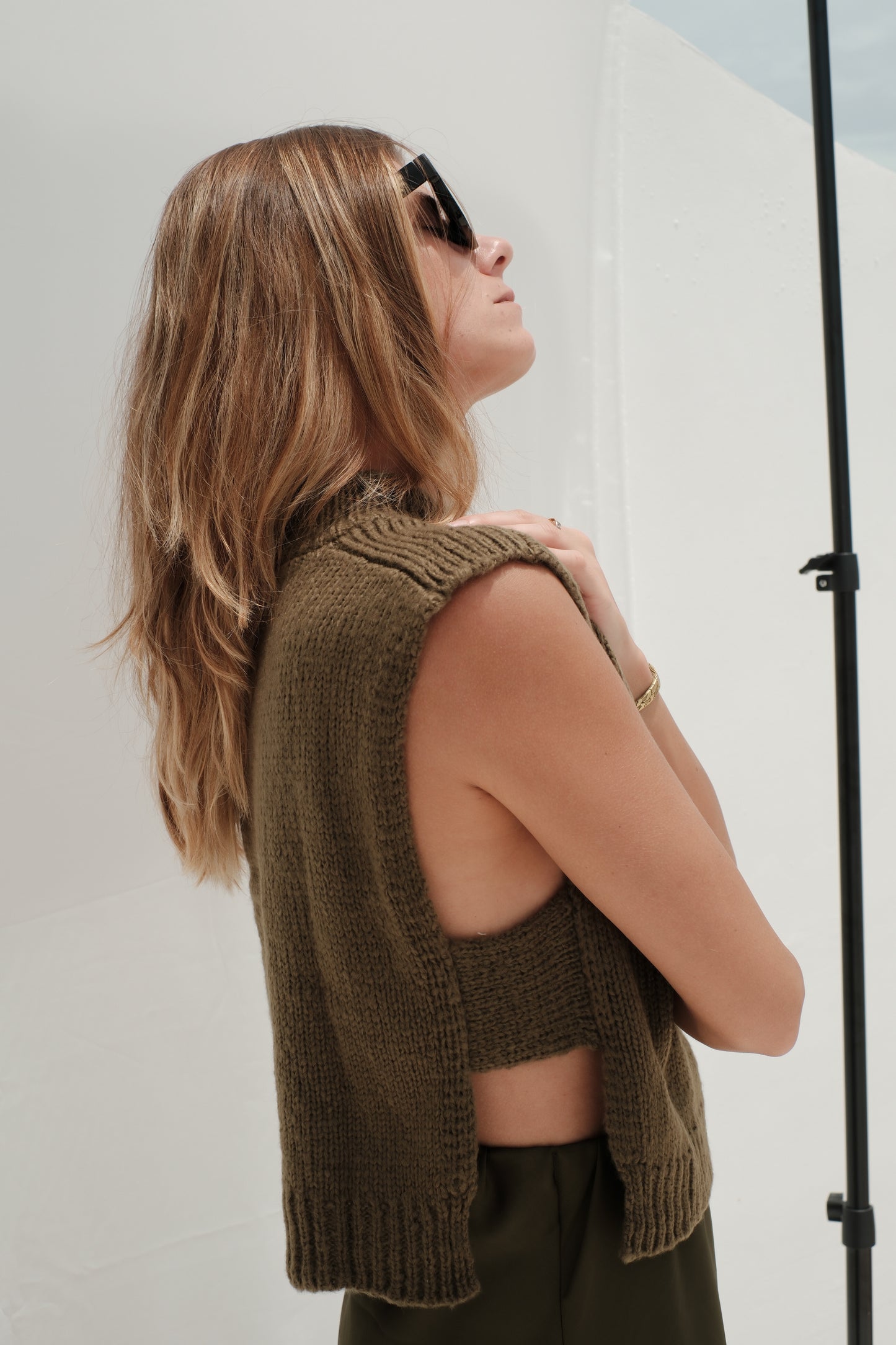 Mohérová vestička zelená