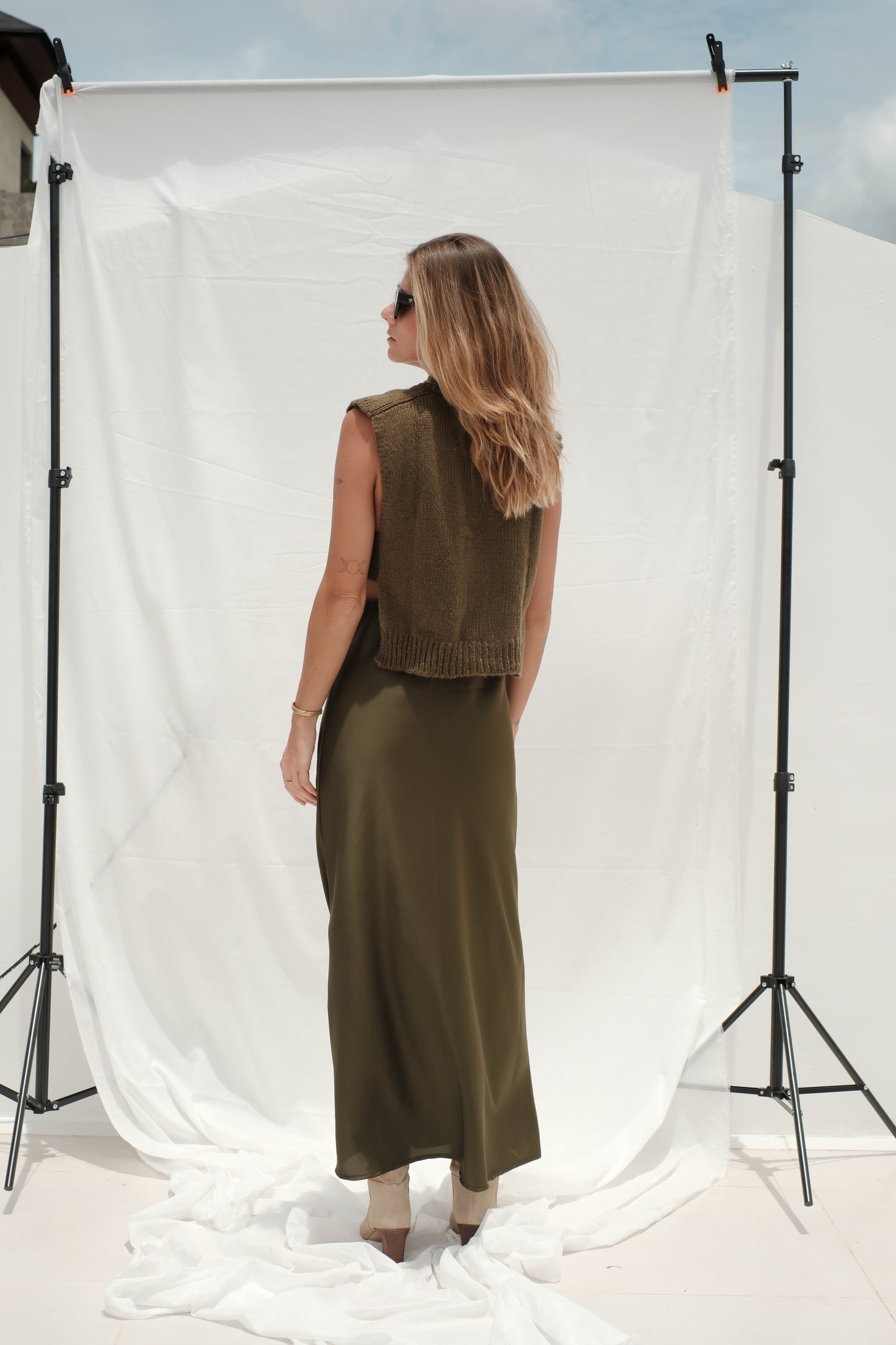 Mohérová vestička zelená