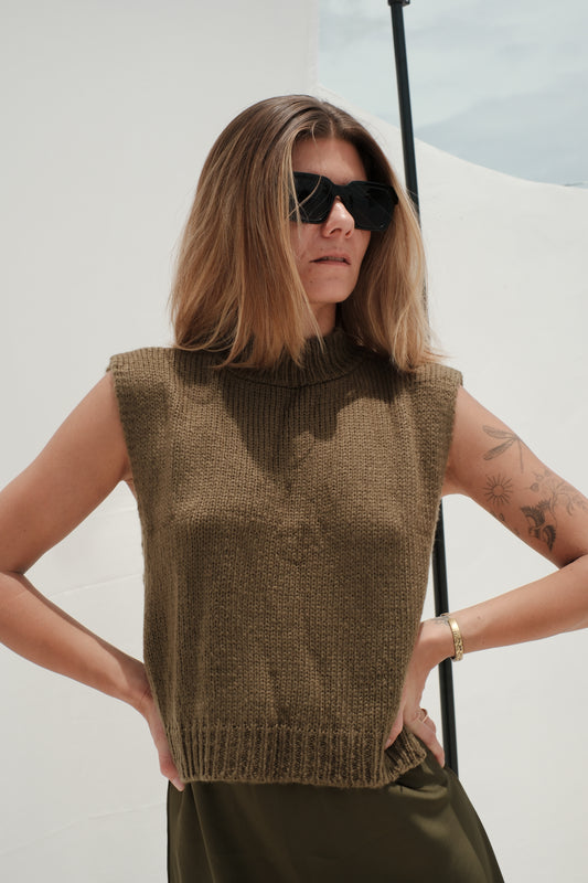 Mohérová vestička zelená